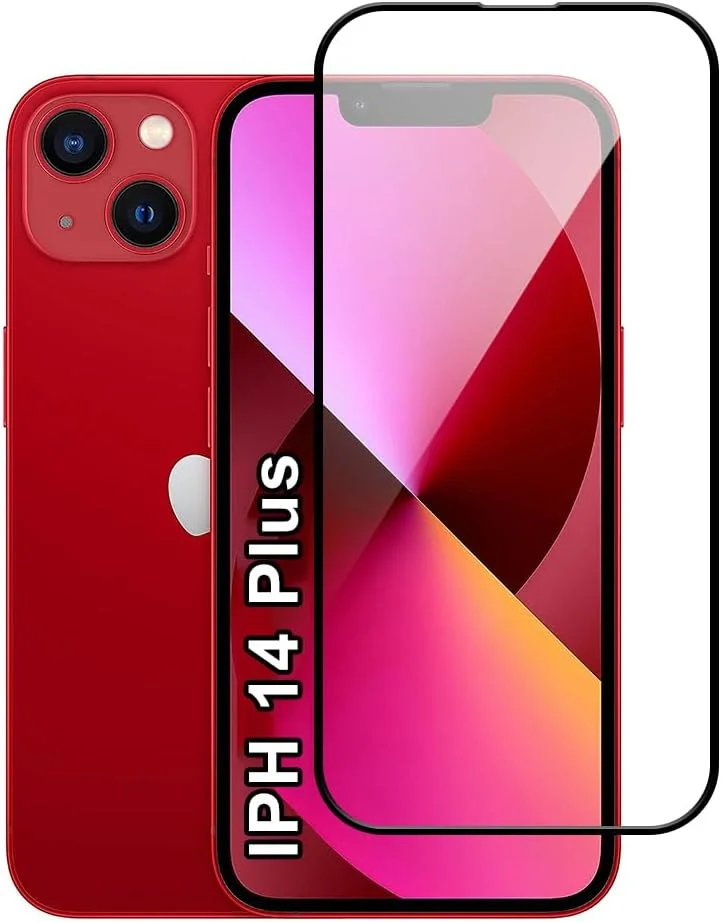 محافظ صفحه نمایش شیشه ای حرارت دیده با سختی 9H برای گوشی اپل آیفون 14 پلاس 6.7 اینچی، نصب آسان بدون حباب، پوشش کامل، ضد خش و حساس به لمس محافظ صفحه نمایش شیشه ای حرارت دیده با سختی 9H برای گوشی اپل آیفون 14 پلاس 6.7 اینچی، نصب آسان بدون حباب، پوشش کامل، ضد خش و حساس به لمس