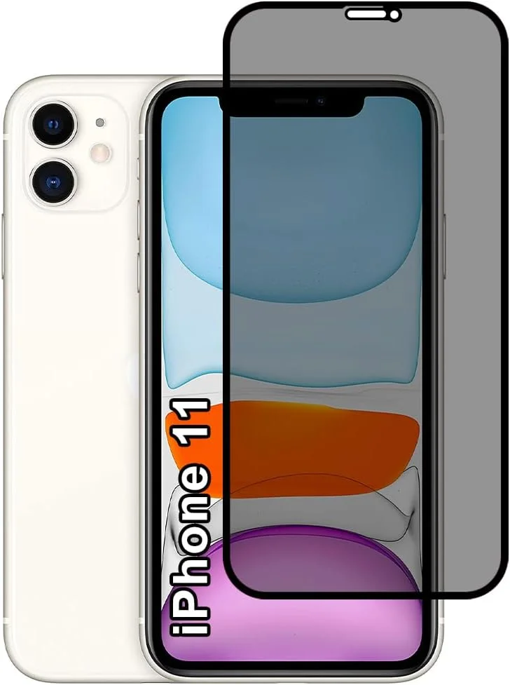 محافظ صفحه نمایش حریم خصوصی گجت شیلد برای اپل آیفون 11، شیشه حرارت دیده با سختی 9H، محافظ ضد جاسوسی [محافظت 100% از حریم خصوصی]، نصب آسان بدون حباب، پوشش کامل و ضد خش