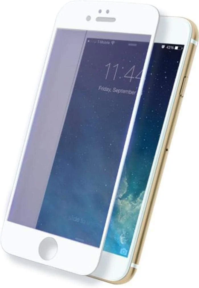 محافظ صفحه نمایش شیشه ای حرارت دیده خمیده سه بعدی با پوشش کامل برای اپل آیفون 8 پلاس - سفید محافظ صفحه نمایش شیشه ای حرارت دیده خمیده سه بعدی با پوشش کامل برای اپل آیفون 8 پلاس - سفید