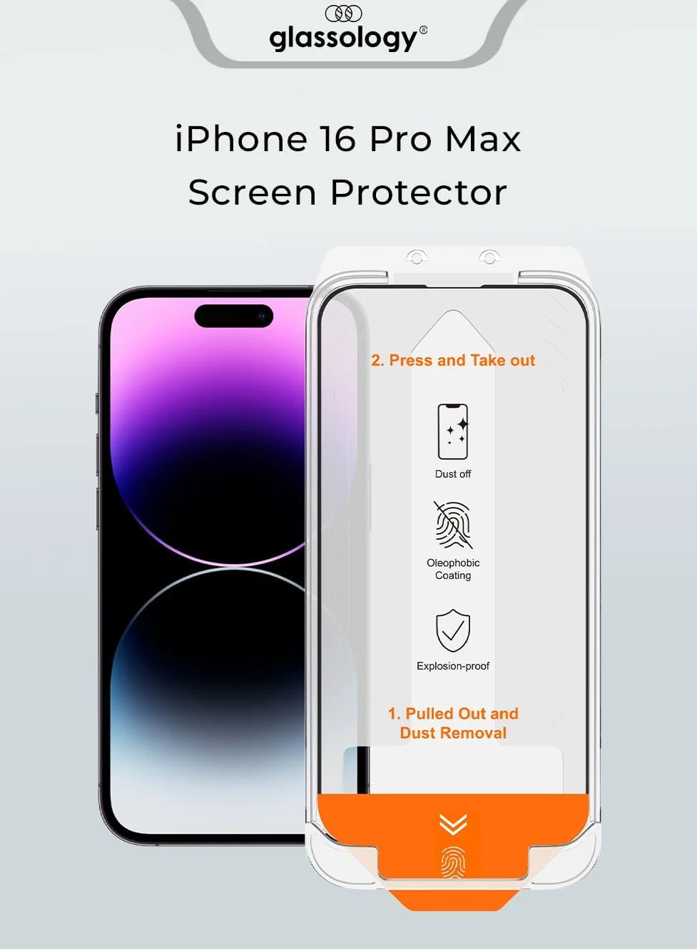 محافظ صفحه نمایش شیشه ای حرارت دیده Glassology با کیت نصب برای Apple iPhone 16، نصب آسان، دوام بالا، شفافیت فوق العاده محافظ صفحه نمایش شیشه ای حرارت دیده Glassology با کیت نصب برای Apple iPhone 16، نصب آسان، دوام بالا، شفافیت فوق العاده