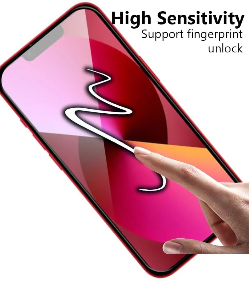 محافظ صفحه نمایش شیشه ای حرارت دیده با سختی 9H برای گوشی اپل آیفون 14 پلاس 6.7 اینچی، نصب آسان بدون حباب، پوشش کامل، ضد خش و حساس به لمس محافظ صفحه نمایش شیشه ای حرارت دیده با سختی 9H برای گوشی اپل آیفون 14 پلاس 6.7 اینچی، نصب آسان بدون حباب، پوشش کامل، ضد خش و حساس به لمس