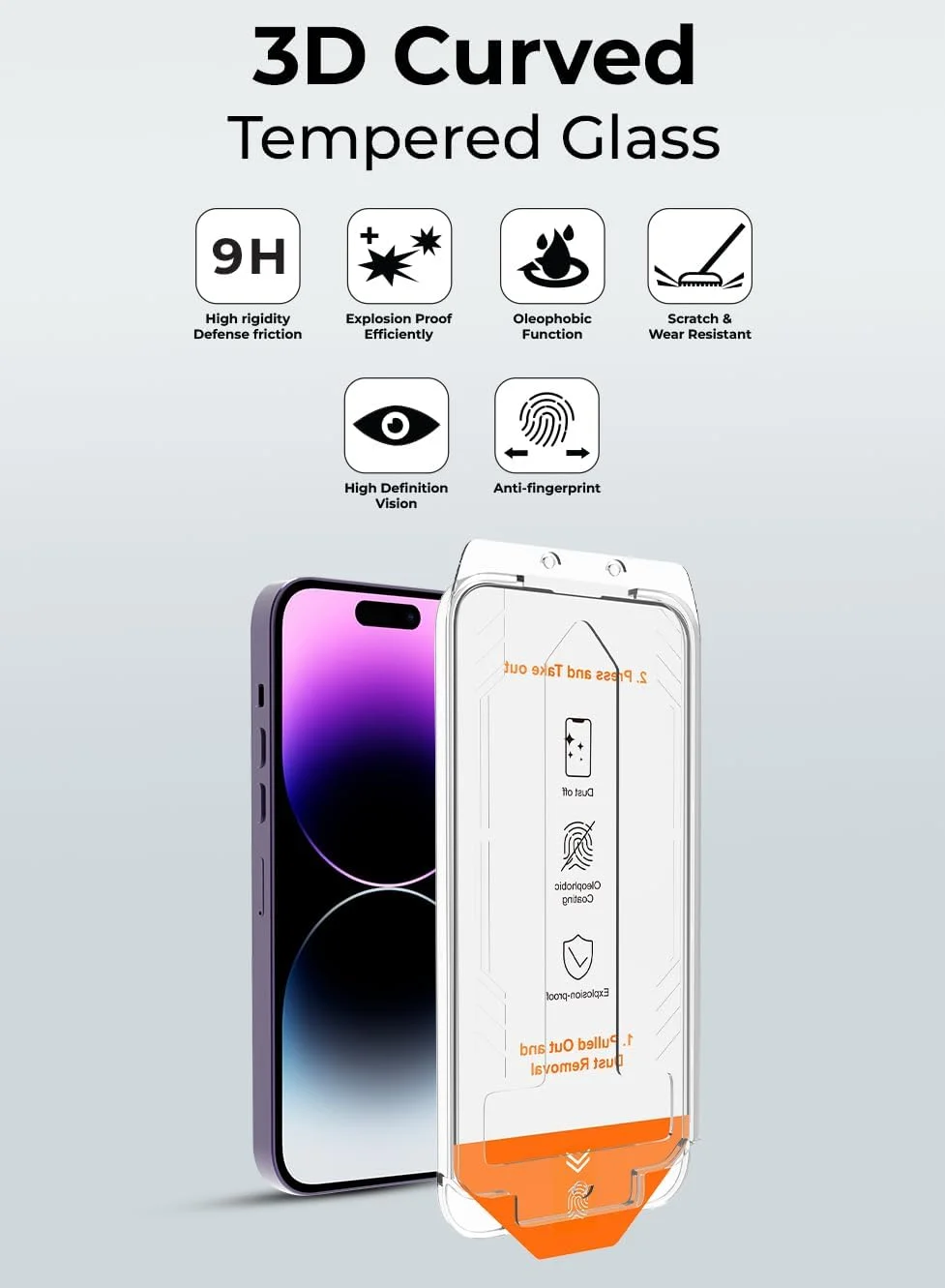 محافظ صفحه نمایش شیشه ای حرارت دیده Glassology با کیت نصب برای Apple iPhone 16، نصب آسان، دوام بالا، شفافیت فوق العاده محافظ صفحه نمایش شیشه ای حرارت دیده Glassology با کیت نصب برای Apple iPhone 16، نصب آسان، دوام بالا، شفافیت فوق العاده