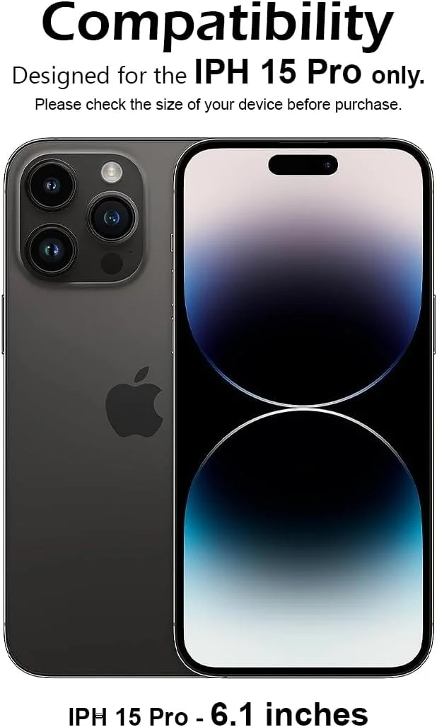 محافظ صفحه نمایش شیشه ای حرارت دیده با سختی 9H برای گوشی اپل آیفون 15 پرو 6.1 اینچی، نصب آسان بدون حباب، پوشش کامل، ضد خش و حساس به لمس محافظ صفحه نمایش شیشه ای حرارت دیده با سختی 9H برای گوشی اپل آیفون 15 پرو 6.1 اینچی، نصب آسان بدون حباب، پوشش کامل، ضد خش و حساس به لمس