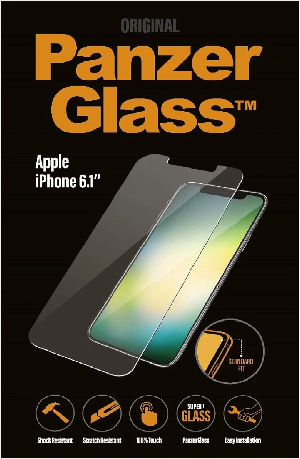 محافظ صفحه نمایش شیشه ای پانزر گلس 2638 برای اپل آیفون XR - (بسته 1 عددی)