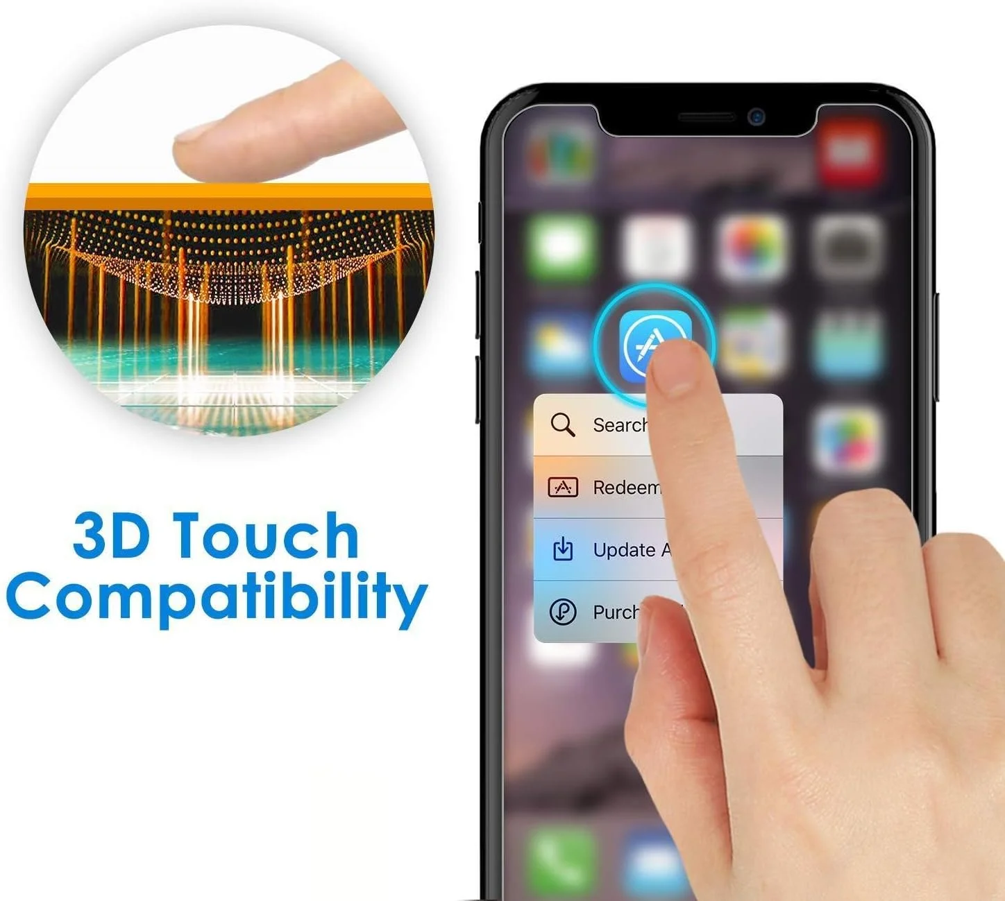 محافظ صفحه نمایش شیشه ای حرارت دیده فوق العاده باریک برای آیفون XS (5.8 اینچ)