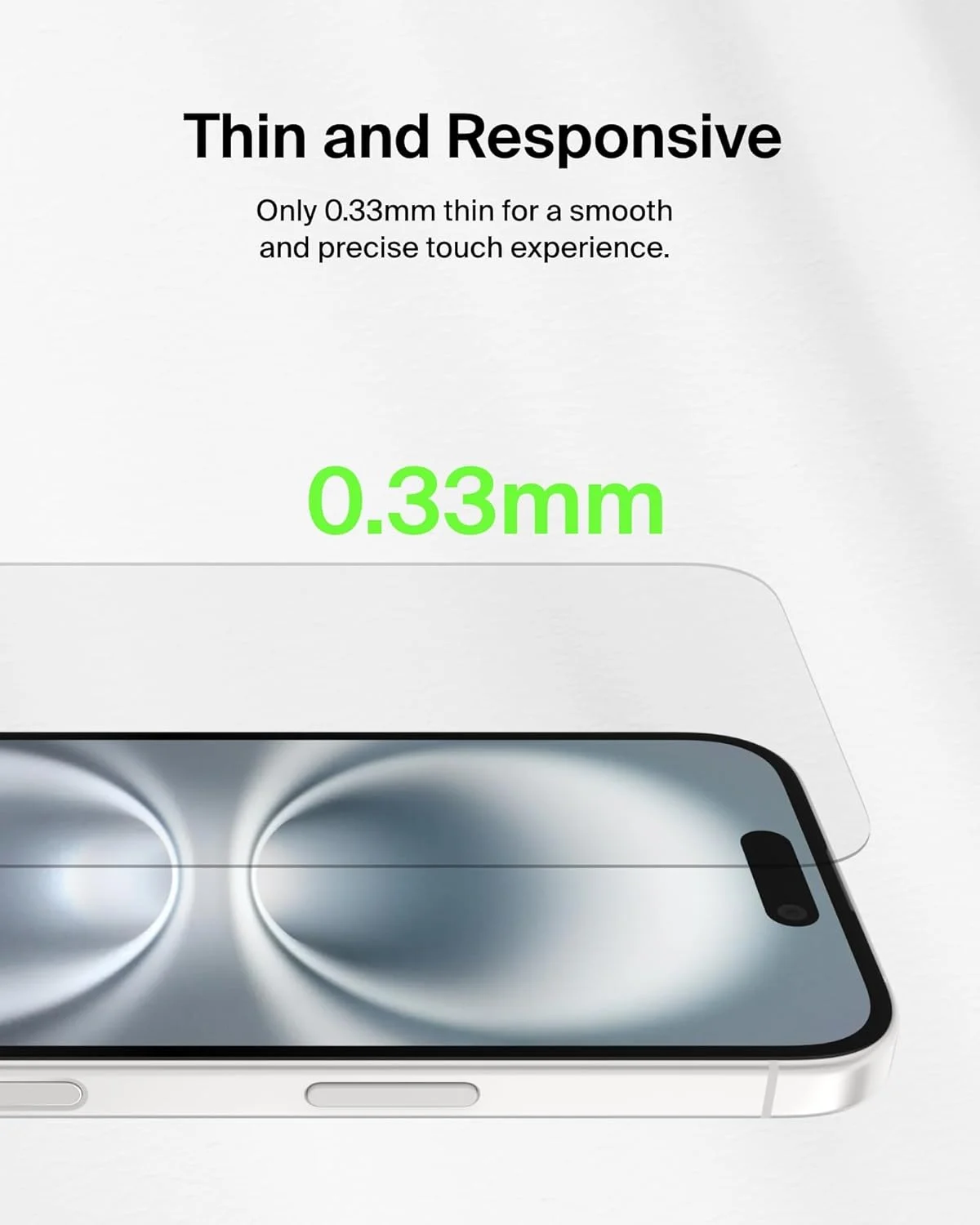 محافظ صفحه شیشه ای بلکین OVA143zz دارای تاییدیه اپل برای آیفون 16 / آیفون 15، شیشه حرارت دیده، ساخت AGC ژاپن، 0.33 میلی متر، شامل کیت نصب آسان، بسته 2 عددی محافظ صفحه شیشه ای بلکین OVA143zz دارای تاییدیه اپل برای آیفون 16 / آیفون 15، شیشه حرارت دیده، ساخت AGC ژاپن، 0.33 میلی متر، شامل کیت نصب آسان، بسته 2 عددی