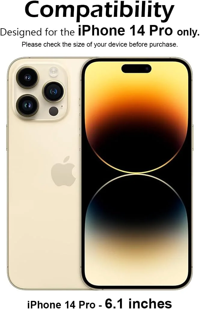 محافظ صفحه نمایش حریم خصوصی برای آیفون 14 پرو، سختی 9H، فیلم شیشه ای حرارت دیده ضد جاسوسی [محافظت 100% حریم خصوصی]، نصب آسان بدون حباب، پوشش کامل و ضد خش