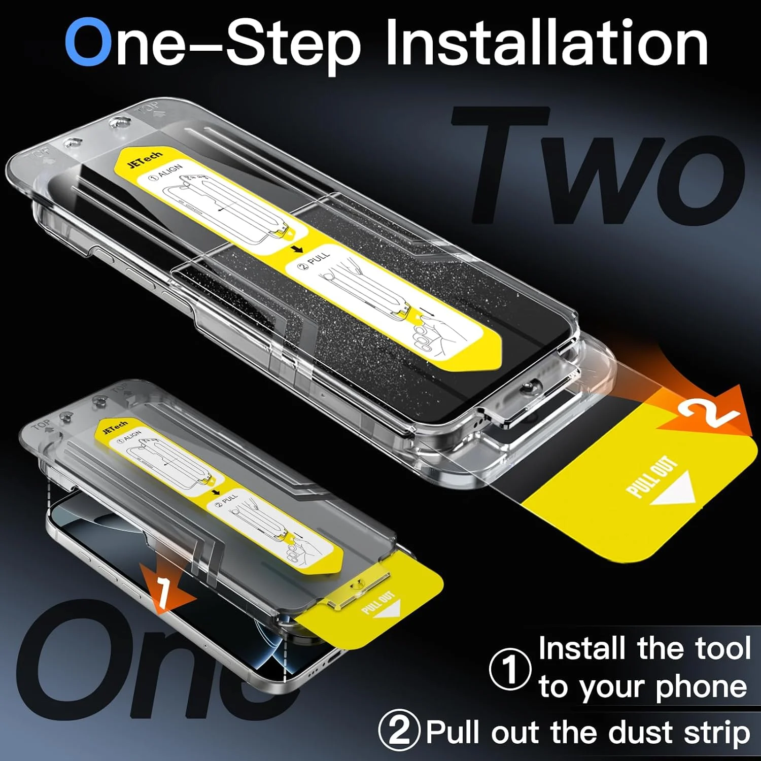 محافظ صفحه نمایش JETech برای آیفون 16 پرو 6.3 اینچی، نصب فوق العاده آسان 10 ثانیه ای با سینی تراز یک مرحله ای، فیلم شیشه ای حرارت دیده بدون حباب، سازگار با قاب، شفاف HD، 2 عدد محافظ صفحه نمایش JETech برای آیفون 16 پرو 6.3 اینچی، نصب فوق العاده آسان 10 ثانیه ای با سینی تراز یک مرحله ای، فیلم شیشه ای حرارت دیده بدون حباب، سازگار با قاب، شفاف HD، 2 عدد