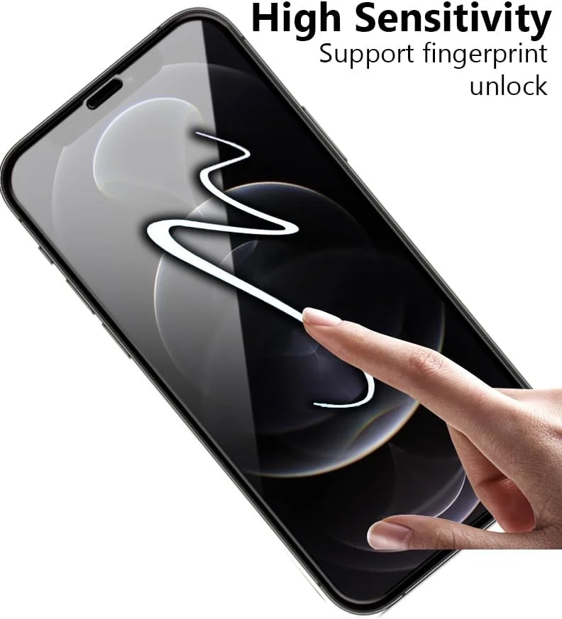 محافظ صفحه نمایش شیشه ای حرارت دیده با سختی 9H برای گوشی اپل آیفون 12 پرو مکس 6.7 اینچی، نصب آسان بدون حباب، پوشش کامل، ضد خش و حساس به لمس محافظ صفحه نمایش شیشه ای حرارت دیده با سختی 9H برای گوشی اپل آیفون 12 پرو مکس 6.7 اینچی، نصب آسان بدون حباب، پوشش کامل، ضد خش و حساس به لمس