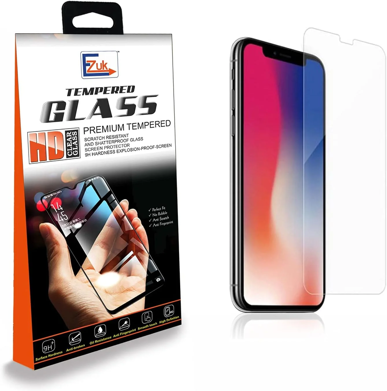 محافظ صفحه نمایش شیشه ای حرارت دیده Ezuk برای Apple iPhone XS Max و 11 Pro Max (نصب آسان، مقاومت 9H در برابر خراش، ضد حباب) شفاف محافظ صفحه نمایش شیشه ای حرارت دیده Ezuk برای Apple iPhone XS Max و 11 Pro Max (نصب آسان، مقاومت 9H در برابر خراش، ضد حباب) شفاف