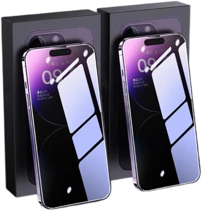 محافظ صفحه نمایش شیشه ای حرارت دیده حریم خصوصی MaiJin 2 عددی برای سری Apple iPhone، ضد استاتیک و مقاوم در برابر گرد و غبار محافظ صفحه نمایش شیشه ای حرارت دیده حریم خصوصی MaiJin 2 عددی برای سری Apple iPhone، ضد استاتیک و مقاوم در برابر گرد و غبار