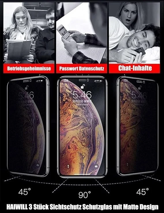 محافظ صفحه نمایش شیشه ای حرارت دیده حریم خصوصی MaiJin 2 عددی برای سری Apple iPhone، ضد استاتیک و مقاوم در برابر گرد و غبار محافظ صفحه نمایش شیشه ای حرارت دیده حریم خصوصی MaiJin 2 عددی برای سری Apple iPhone، ضد استاتیک و مقاوم در برابر گرد و غبار