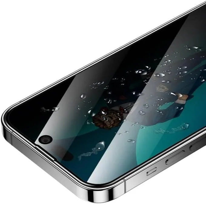 محافظ صفحه نمایش حریم خصوصی سه بعدی Green Lion برای آیفون 13 پرو مکس - شیشه ضد خش با لبه های گرد - نصب آسان - شیشه حرارت دیده محافظ حریم خصوصی برای آیفون 13 پرو مکس 6.7 اینچی - مشکی