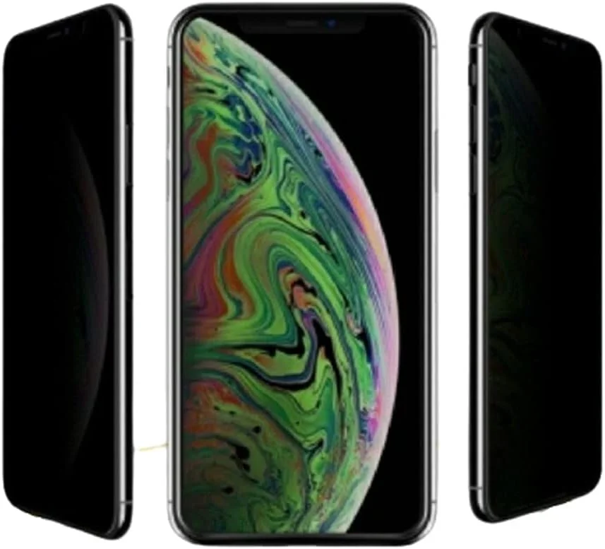 محافظ صفحه نمایش شیشه ای حریم خصوصی تمام صفحه مشکی Muzz برای آیفون XS Max (6.5 اینچ) محافظ صفحه نمایش شیشه ای حریم خصوصی تمام صفحه مشکی Muzz برای آیفون XS Max (6.5 اینچ)