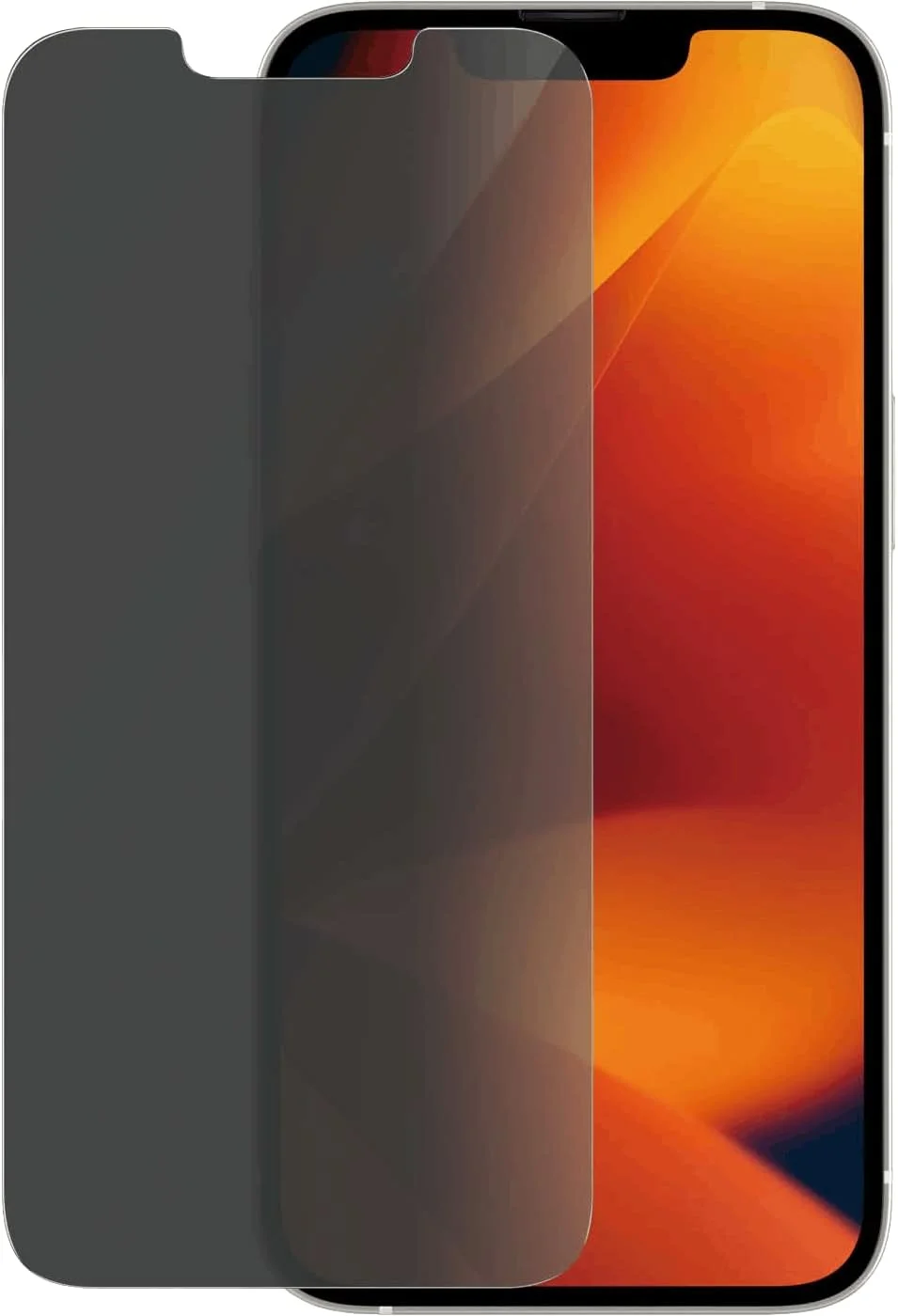 محافظ صفحه نمایش حریم خصوصی PanzerGlass CLASSIC FIT برای Apple iPhone 14 2022 6.1 اینچ - فیلتر حریم خصوصی شیشه ای مقاوم با پوشش ضد میکروبی، سازگار با قاب، استحکام الماس - شفاف