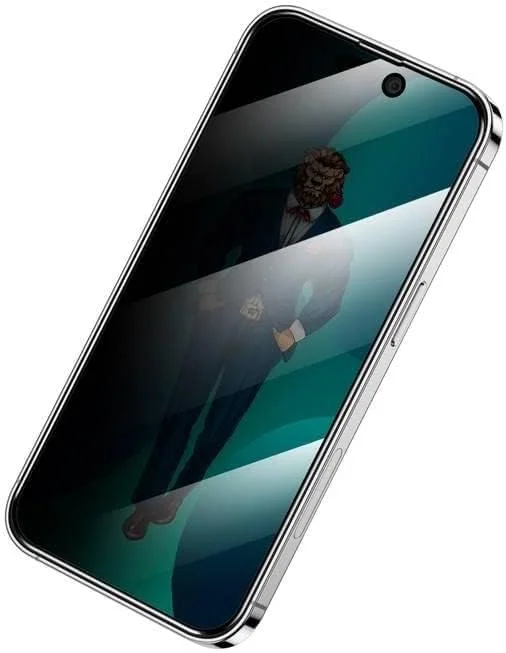 محافظ صفحه نمایش حریم خصوصی سه بعدی Green Lion برای آیفون 13 پرو مکس - شیشه ضد خش با لبه های گرد - نصب آسان - شیشه حرارت دیده محافظ حریم خصوصی برای آیفون 13 پرو مکس 6.7 اینچی - مشکی