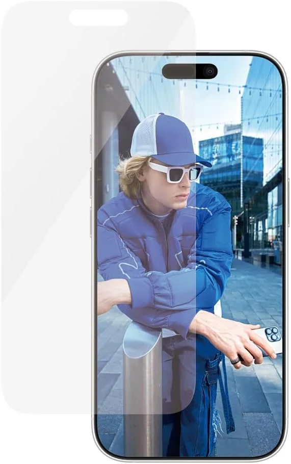 محافظ صفحه نمایش PanzerGlass Classic Fit برای Apple iPhone 16 Pro 6.3" 2024 | مقاوم در برابر افتادن و خراش، شیشه حرارت دیده با اندازه استاندارد، ضد اثر انگشت، نصب آسان، سازگار با قاب - شفاف