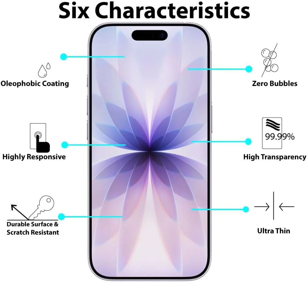 محافظ صفحه نمایش آل-هوتروشی سازگار با اپل آیفون 17، مات، ضد انعکاس نور، ضد اثر انگشت، نصب آسان، سطح مات سرامیکی (غیر شیشه ای)، سرامیکی مات محافظ صفحه نمایش آل-هوتروشی سازگار با اپل آیفون 17، مات، ضد انعکاس نور، ضد اثر انگشت، نصب آسان، سطح مات سرامیکی (غیر شیشه ای)، سرامیکی مات