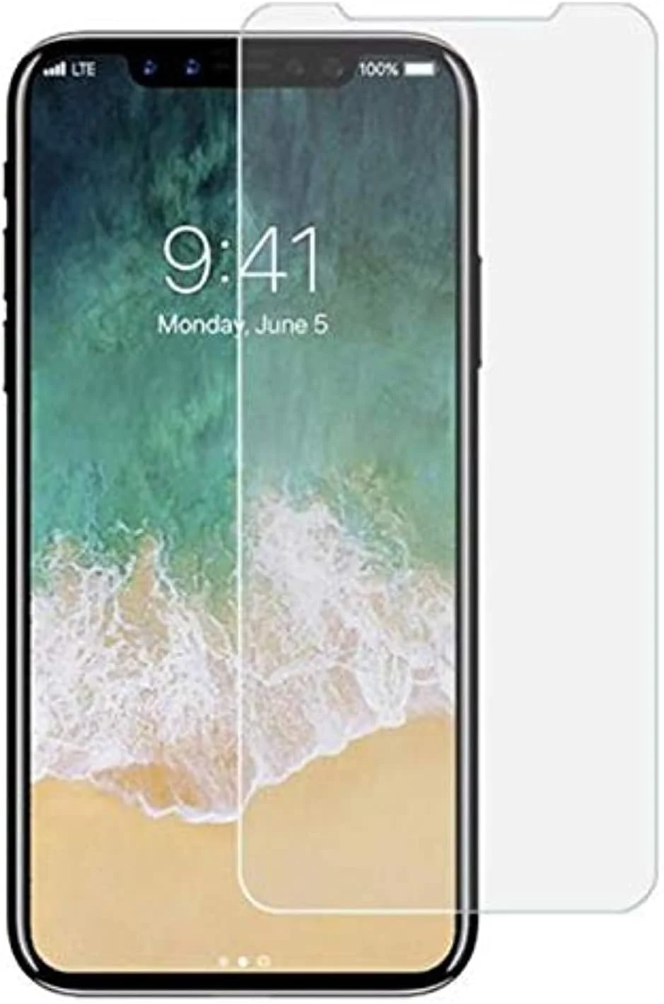 محافظ صفحه نمایش شیشه ای حرارت دیده برای گوشی آیفون XS MAX با صفحه نمایش 6.5 اینچی