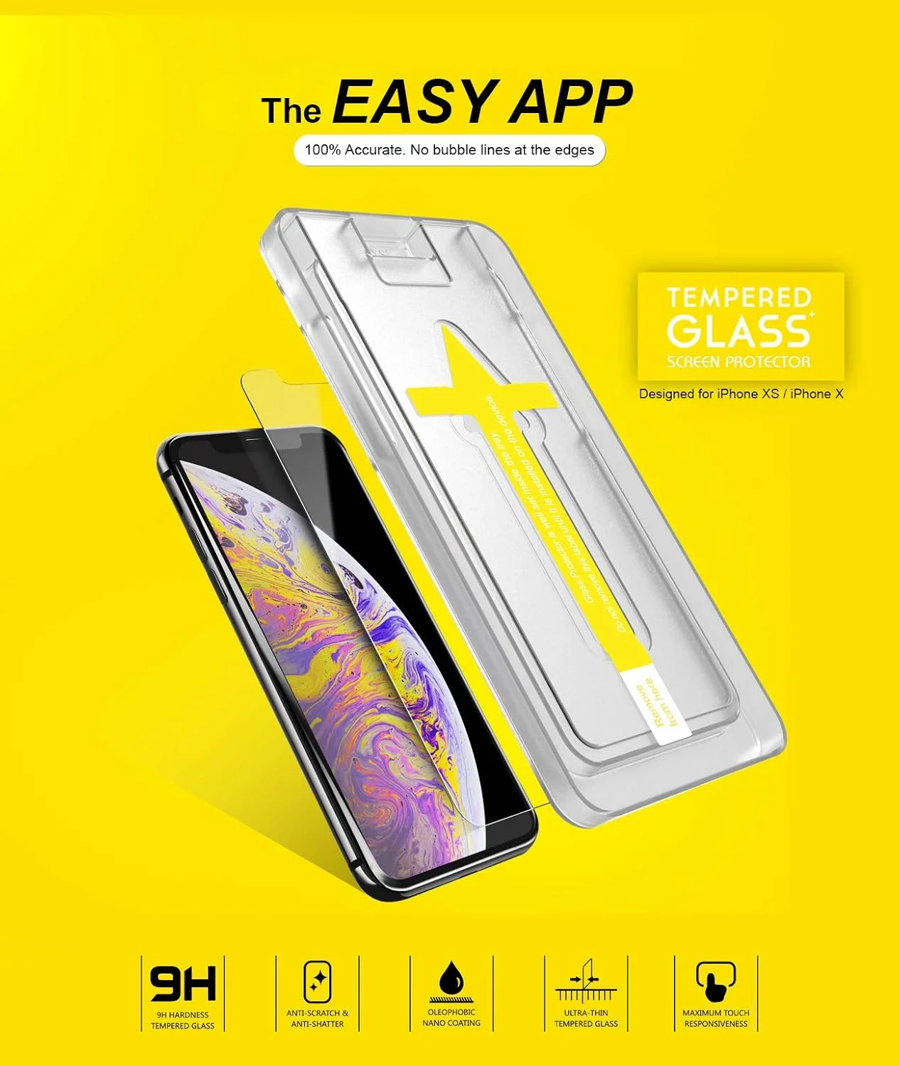 محافظ صفحه نمایش شیشه ای حرارت دیده با کیفیت عالی برای آیفون 11 پرو/آیفون XS (2 عدد در بسته) به همراه ابزار نصب سریع و آسان محافظ صفحه نمایش شیشه ای حرارت دیده با کیفیت عالی برای آیفون 11 پرو/آیفون XS (2 عدد در بسته) به همراه ابزار نصب سریع و آسان