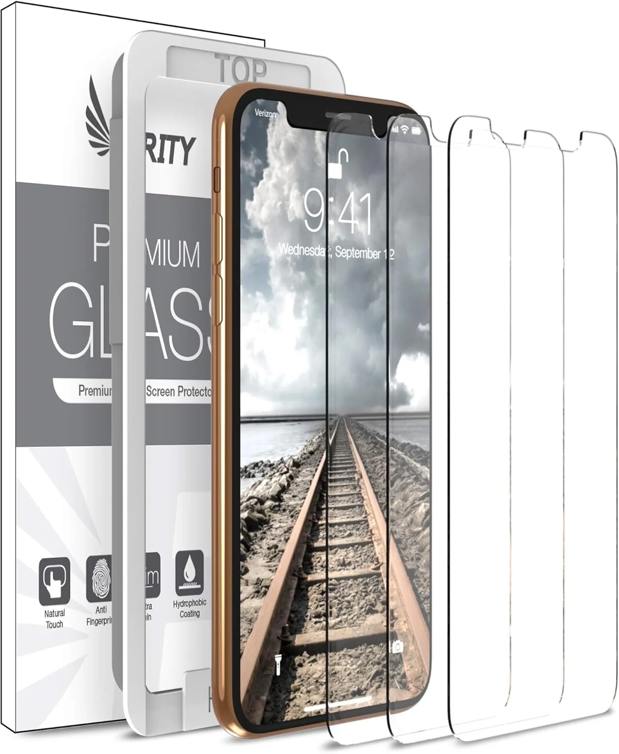 محافظ صفحه نمایش Vikisda Purity برای Apple iPhone 11 Pro/iPhone Xs/iPhone X - بسته 3 عددی (همراه با قاب نصب) محافظ صفحه شیشه ای سازگار با iPhone XS/X/11Pro (بسته 3 عددی) [مناسب با اکثر قاب ها]