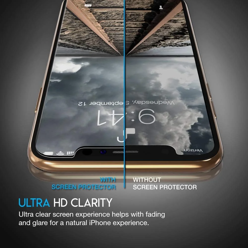 محافظ صفحه نمایش Vikisda Purity برای Apple iPhone 11 Pro/iPhone Xs/iPhone X - بسته 3 عددی (همراه با قاب نصب) محافظ صفحه شیشه ای سازگار با iPhone XS/X/11Pro (بسته 3 عددی) [مناسب با اکثر قاب ها]