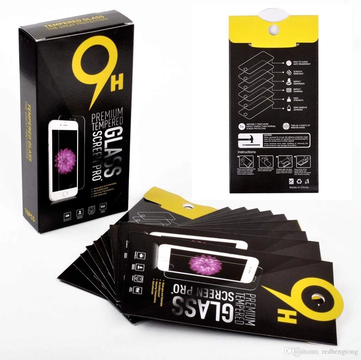 محافظ صفحه نمایش شیشه ای حرارت دیده 9H برای اپل آیفون 7 پلاس