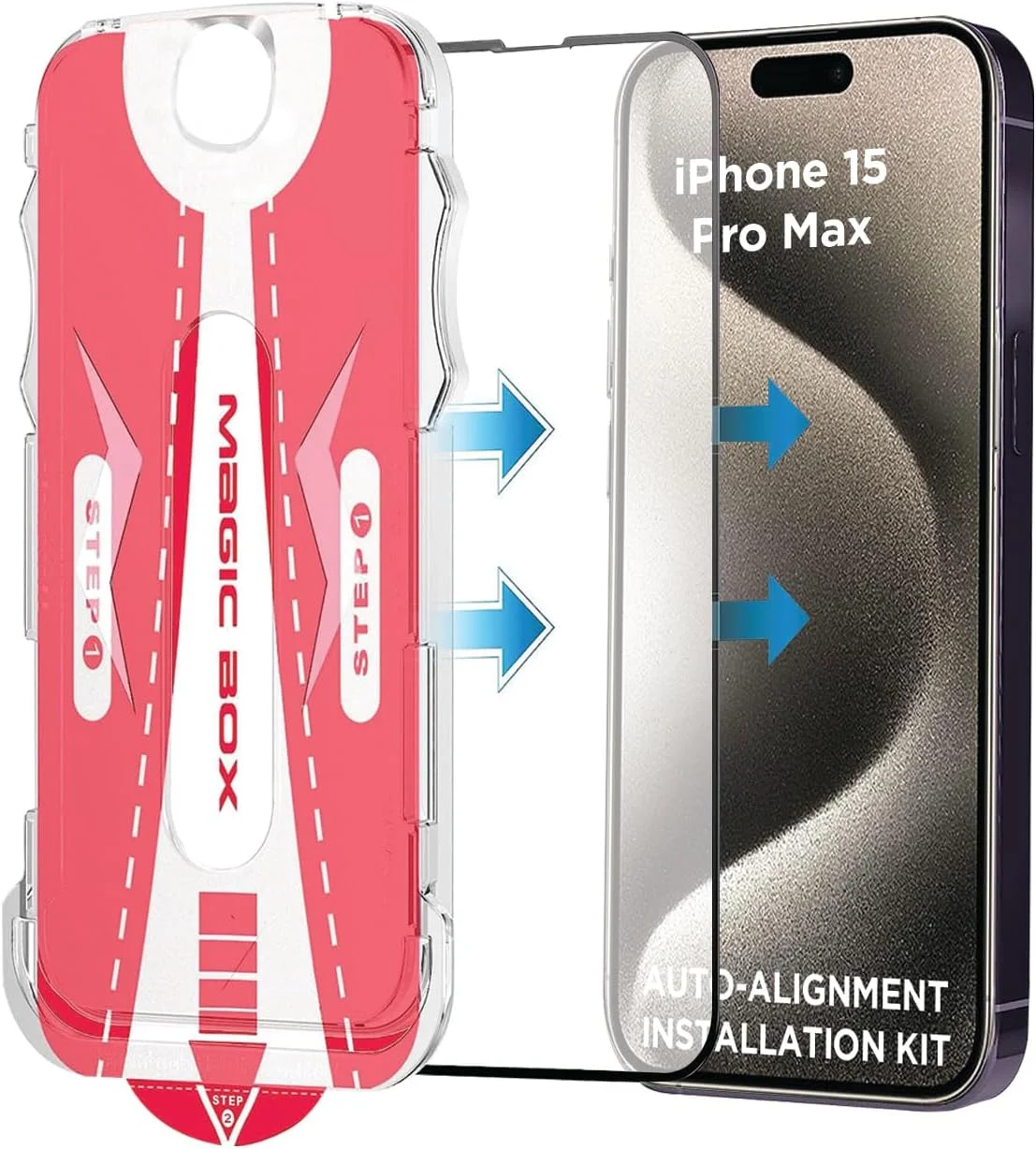 محافظ صفحه نمایش DN-Technology برای اپل آیفون 15 پرو مکس (6.7 اینچ) پوشش شیشه ای حرارت دیده نصب آسان با ابزار خود تراز پوشش کامل سازگار با قاب (مشکی) محافظ صفحه نمایش DN-Technology برای اپل آیفون 15 پرو مکس (6.7 اینچ) پوشش شیشه ای حرارت دیده نصب آسان با ابزار خود تراز پوشش کامل سازگار با قاب (مشکی)