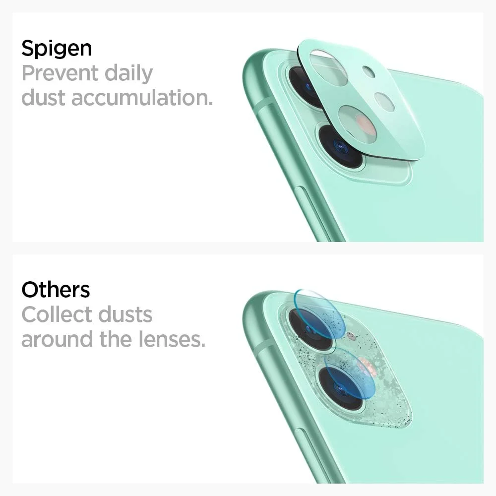 محافظ لنز دوربین شیشه ای Spigen [بسته 2 عددی] طراحی شده برای Apple iPhone 11 - سبز