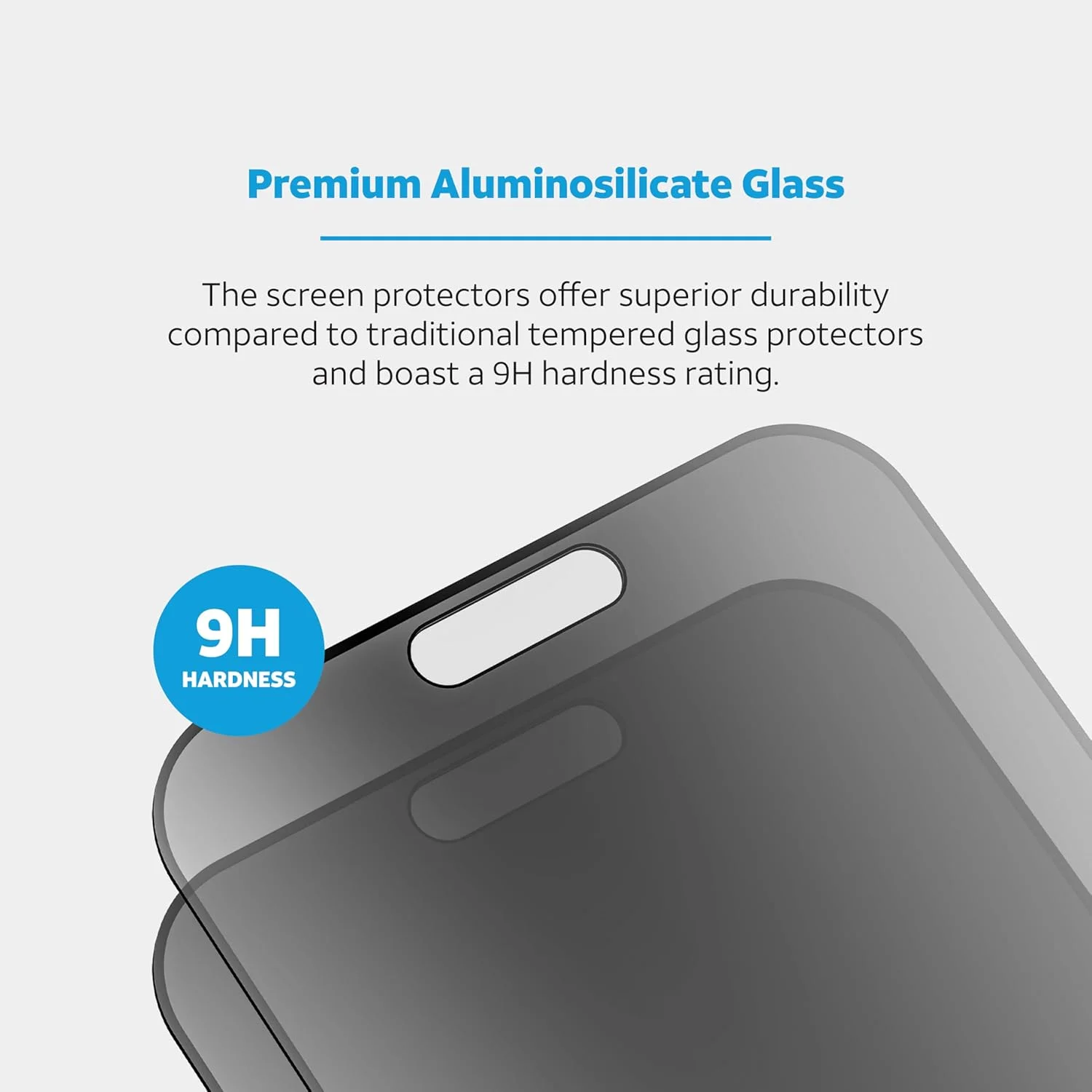 AT&T Tempered Glass Screen Protector with Scratch and Impact Protection and Smudge Resistance for Apple (iPhone 13 Pro, 2 Pack (Privacy))