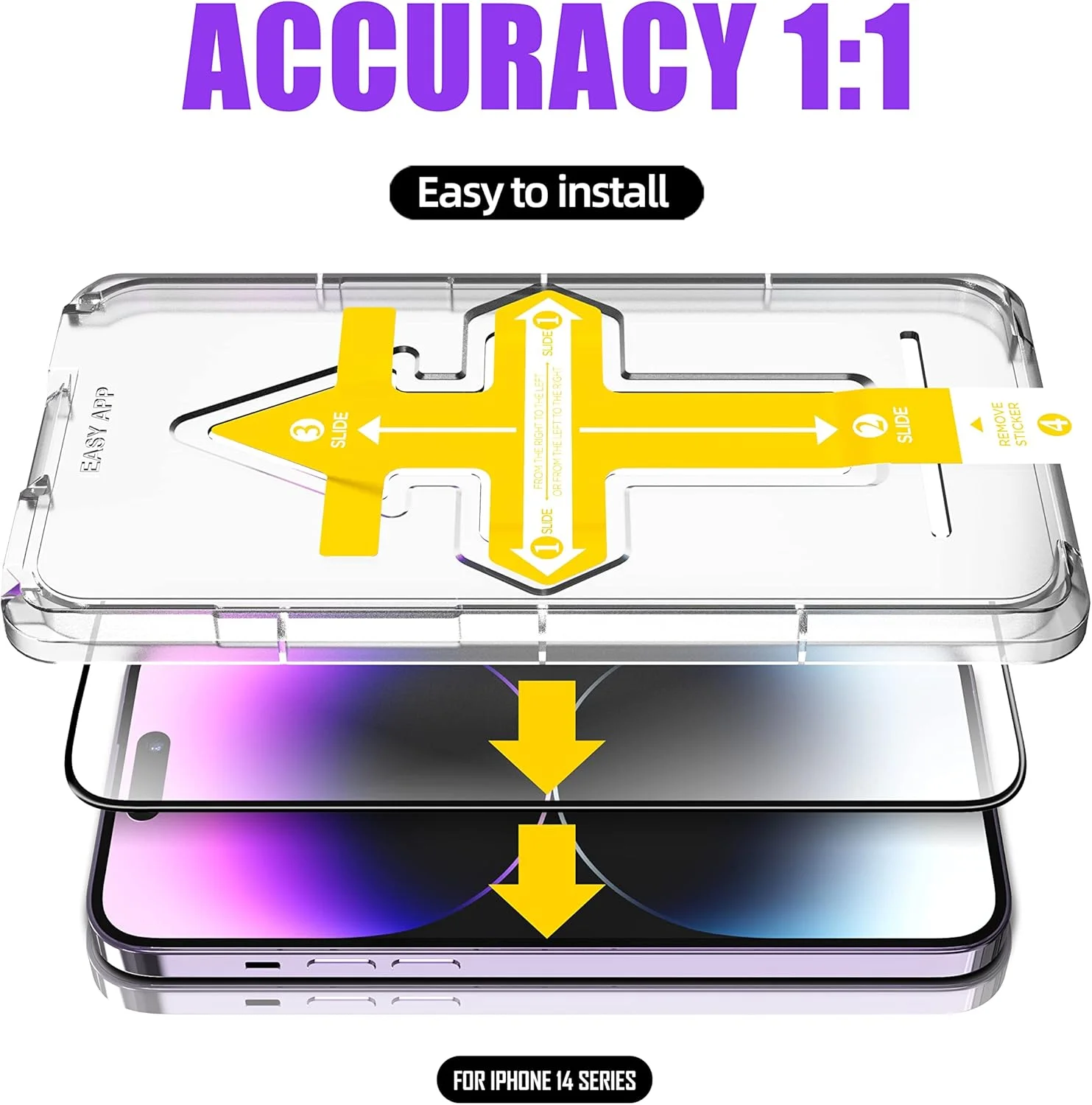 محافظ صفحه نمایش حریم خصوصی 2.5D با پوشش کامل و درجه A+ دادو، سازگار با آیفون 14 پرو 6.1 اینچ، ضخامت 0.33 میلی متر، به همراه ابزار نصب آسان | کیت لوازم جانبی | کارت فشاری (2 عدد) محافظ صفحه نمایش حریم خصوصی 2.5D با پوشش کامل و درجه A+ دادو، سازگار با آیفون 14 پرو 6.1 اینچ، ضخامت 0.33 میلی متر، به همراه ابزار نصب آسان | کیت لوازم جانبی | کارت فشاری (2 عدد)