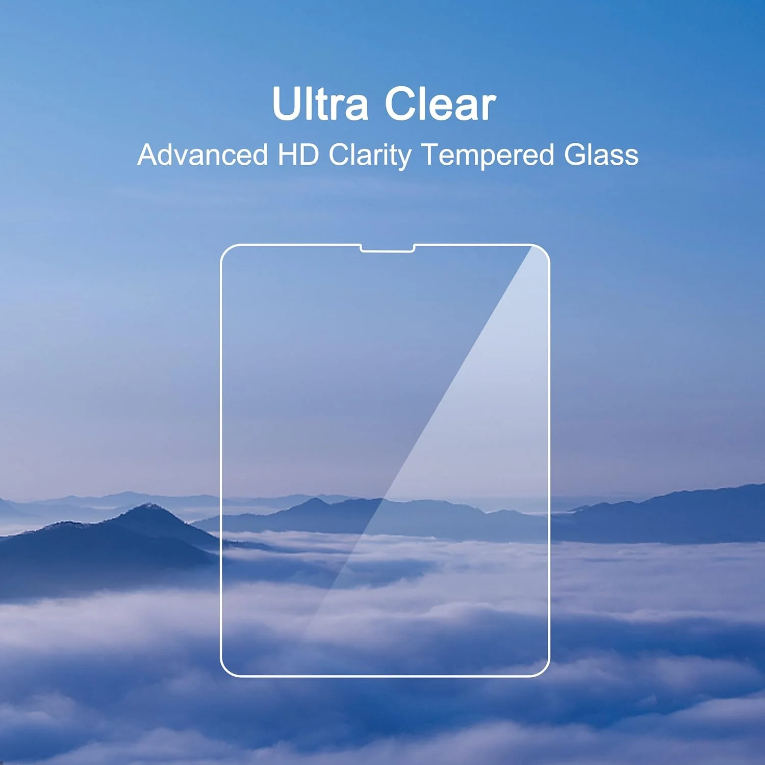 محافظ صفحه نمایش آیپد پرو 12.9 اینچ Ailun (مدل های 2022، 2021، 2020 و 2018) - شیشه حرارت دیده، سازگار با Face ID و قلم اپل، فوق العاده حساس، مناسب با قاب [2 عدد]