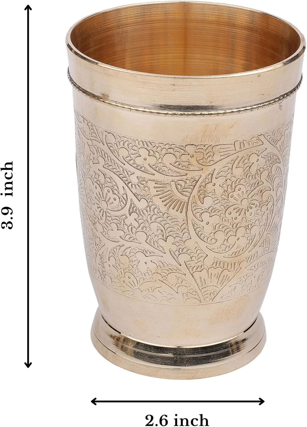 لیوان برنجی خالص دست ساز هندی Aatm، طرح برجسته، دکوراسیون منزل، سنتی، مناسب نوشیدن آب و لاسی، یوگا و آیورودا لیوان برنجی خالص دست ساز هندی Aatm، طرح برجسته، دکوراسیون منزل، سنتی، مناسب نوشیدن آب و لاسی، یوگا و آیورودا