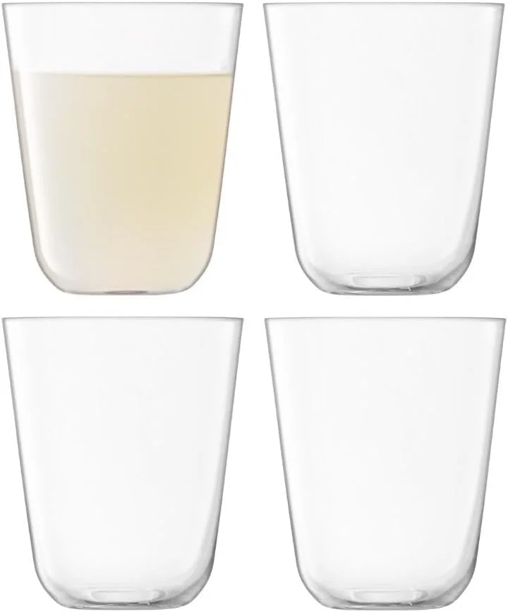 ست لیوان بلند B&S مدل Arc، شفاف 260 میلی لیتر – ست 4 عددی لیوان نوشیدنی ممتاز برای آب، آبمیوه، ویسکی، کوکتل، استفاده روزمره و بار خانگی، ظروف شیشه ای بدون سرب (4 عدد x 380 میلی لیتر)