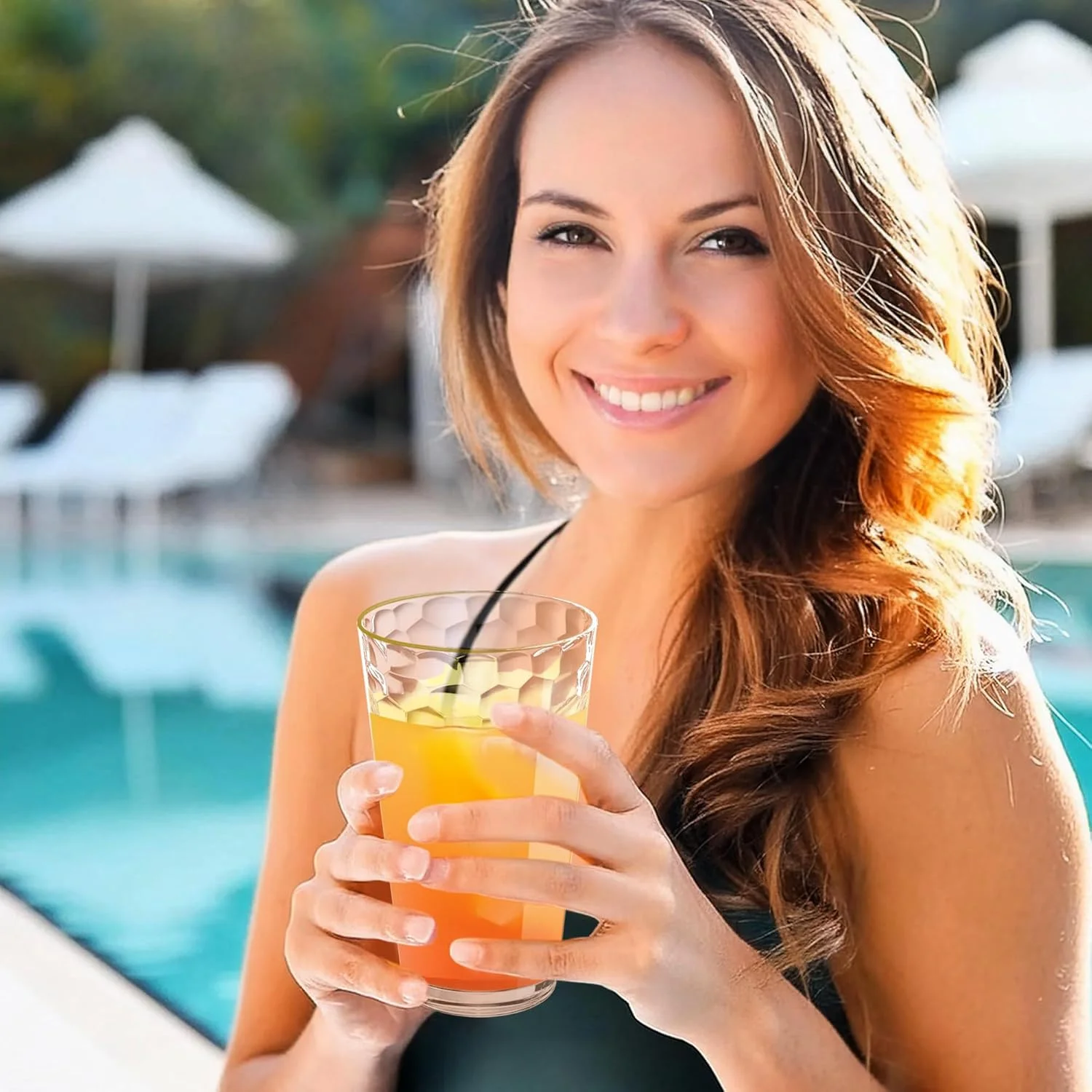 لیوان های پلاستیکی 710 میلی لیتری (مجموعه 8 عددی)، لیوان های نوشیدنی پلاستیکی، لیوان های بلند شفاف، بدون BPA، مقاوم در برابر شکستن، قابل شستشو در ماشین ظرفشویی