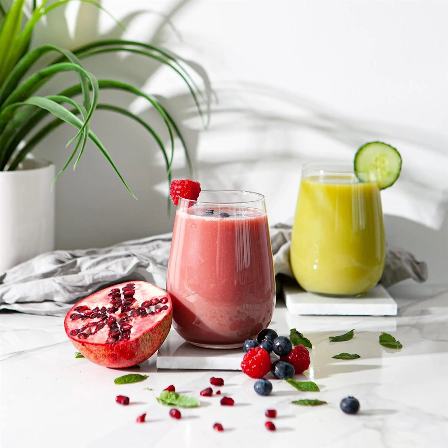 ست 6 عددی لیوان بلند شیشه ای طرح بادکنکی مدرن ممتاز Avci Home Maker مناسب پیک نیک و مهمانی (590 میلی لیتر)، طراحی کریستالی، لیوان برای نوشیدن آبمیوه، لیوان اسکاچ و کوکتل، لیوان آب (Freesia 19oz)