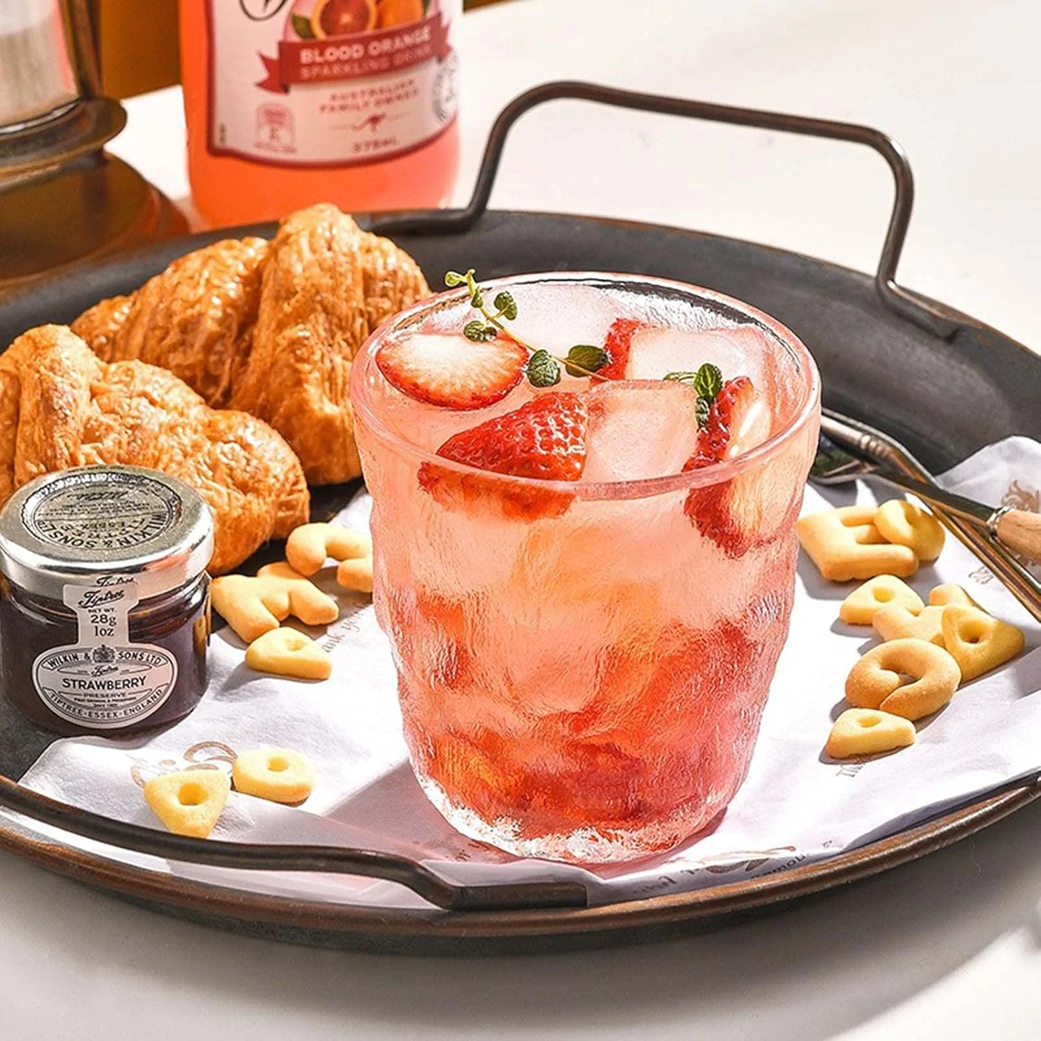 ست 4 عددی لیوان نوشیدنی کریستالی KASTWAVE - لیوان های شفاف 300 میلی لیتری طرح قوطی، لیوان آب، لیوان نوشیدنی برای آب، آبمیوه و هر نوشیدنی و هر مناسبت