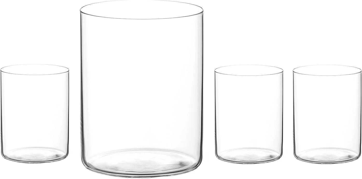 ست لیوان کریستالی DIAMANTE مدل 'Air' - لیوان های نوشیدنی سبک و نازک - ایده آل برای انواع نوشیدنی ها، قهوه سرد، کوکتل، آب، نوشابه - ست 4 عددی