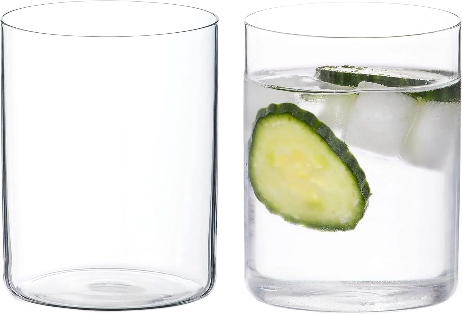 ست دو عددی لیوان کریستالی DIAMANTE مدل 'Air' - لیوان های نوشیدنی سبک و نازک - ایده آل برای انواع نوشیدنی ها، قهوه سرد، کوکتل، آب و نوشیدنی های غیر الکلی