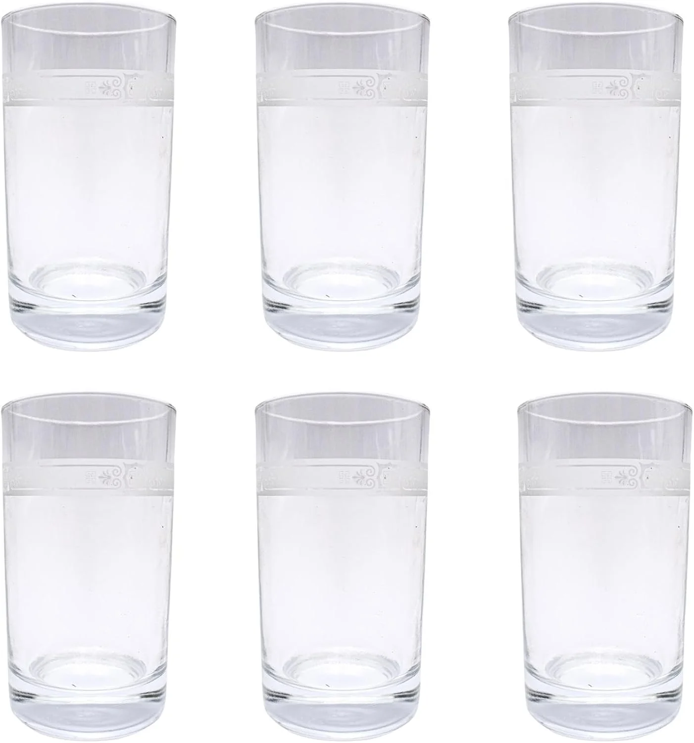 ست لیوان شیشه ای برای نوشیدنی - بسته 6 عددی لیوان شیشه ای ضخیم 250 میلی لیتری