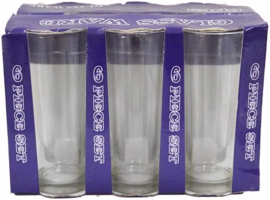 ست لیوان شیشه ای ۶ پارچه Ebreez LTR BOU-FS0048 مناسب نوشیدنی، آب و آبمیوه