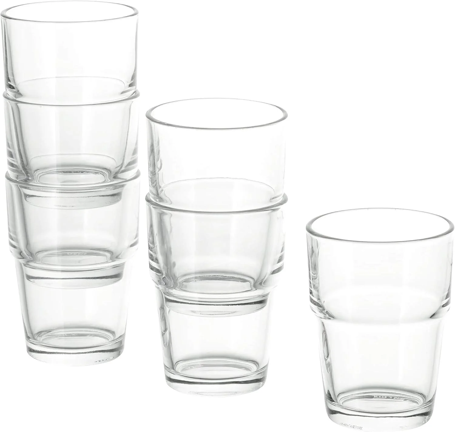 ایکه آ REKO لیوان شیشه ای شفاف، 17 سانتی لیتر - بسته 6 عددی