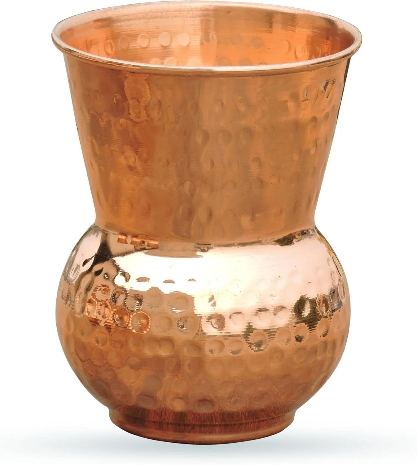 لیوان مسی برای تقویت سیستم ایمنی و بهره‌مندی از مزایای آیورودا، ایده‌آل برای سبک زندگی آگاهانه به سلامتی، ظرفیت 400 میلی‌لیتر