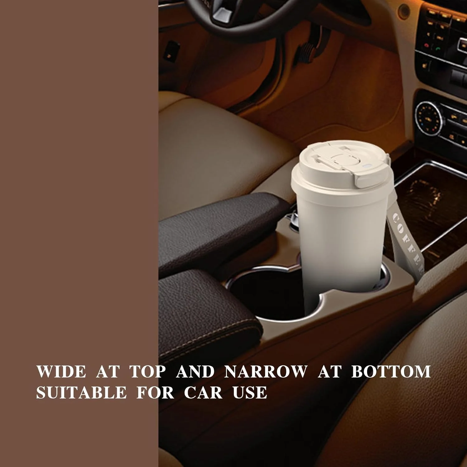 لیوان سفری قهوه LL LALAKESI، فلاسک استیل ضد زنگ با عایق خلاء به همراه درب و نی برای آب، چای سرد یا قهوه