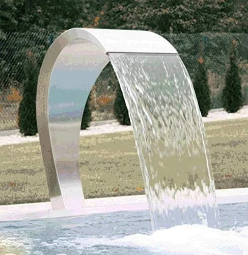 آبشار استیل ضد زنگ WASHLA 304، فواره استیل استخر، فواره آب استخر، شیر آب چکه ای، سرریز آب، آبشار استخر زمینی بیرونی، 4030 سانتی متر