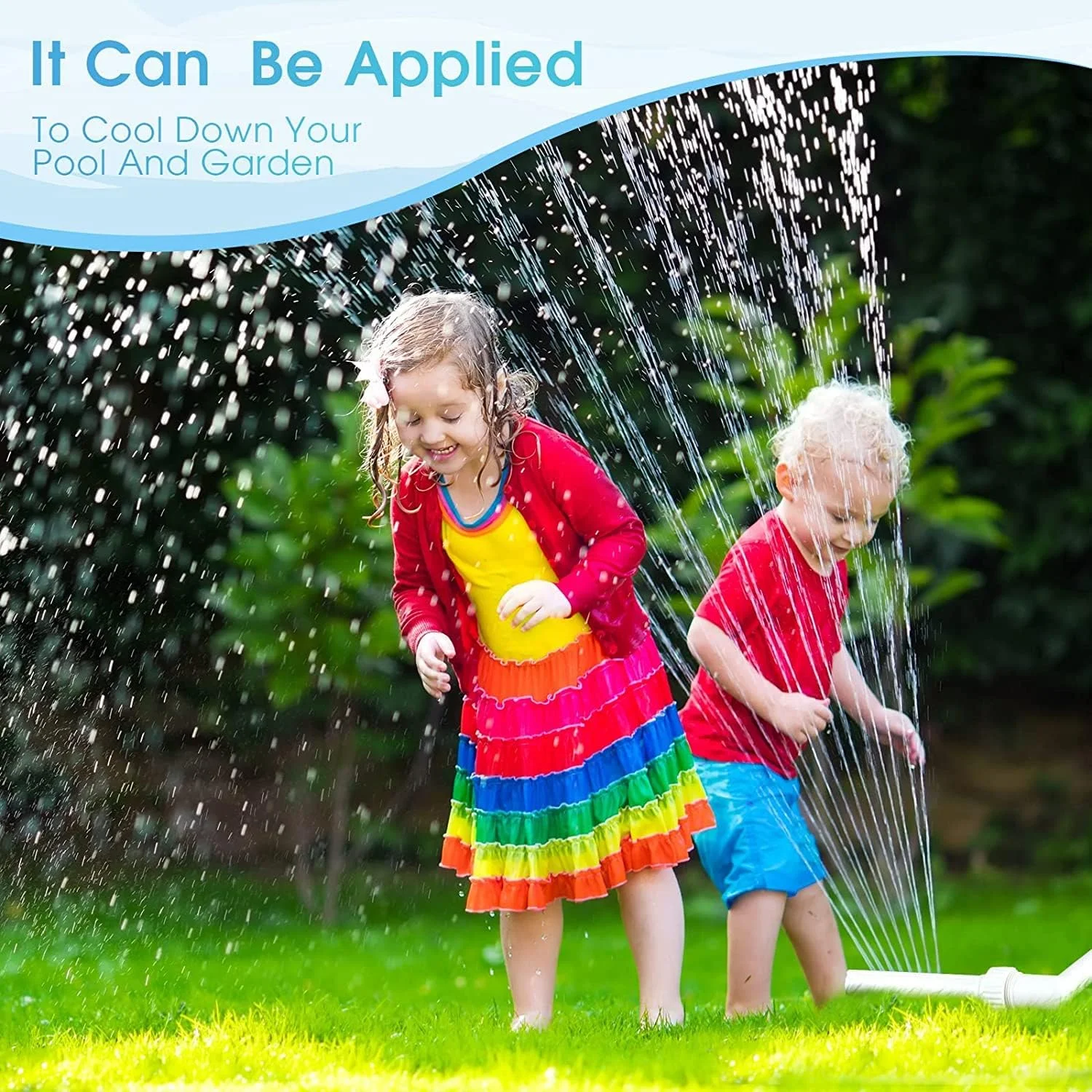 فواره آب استخر، آبنما تفریحی، آبپاش استخر، لوازم جانبی استخر، هواده قابل تنظیم استخر مناسب برای اکثر استخرهای توکار و روکار، دکور حیاط خلوت (تک سر) 2 عدد