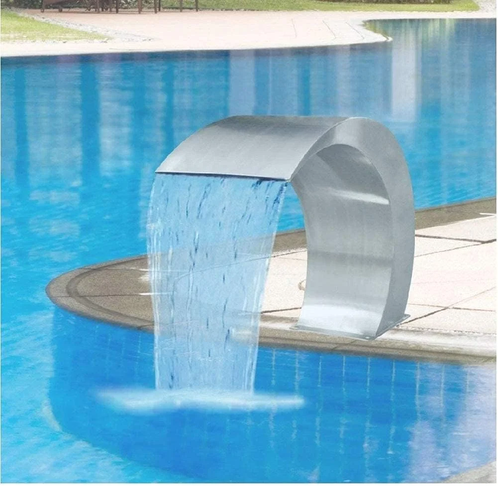 آبنمای استخری آبشار، فواره استخری استیل ضد زنگ، دوش موج استخری