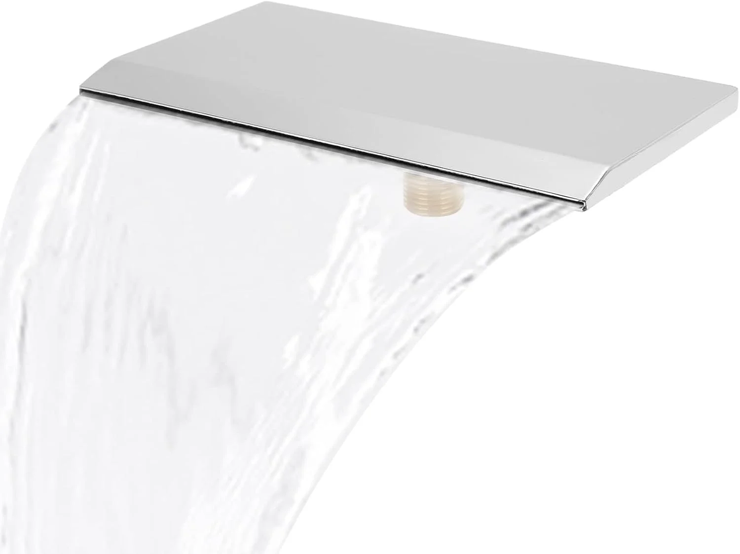 تیغه آبشار TERRIFI، آبریز استیل ضد زنگ 30 سانتی متری، فواره استخری مستطیلی، تیغه آب برای حوض ماهی کوی، تیغه آبشاری با اتصال دهنده، شلنگ، بست و نوار PTFE