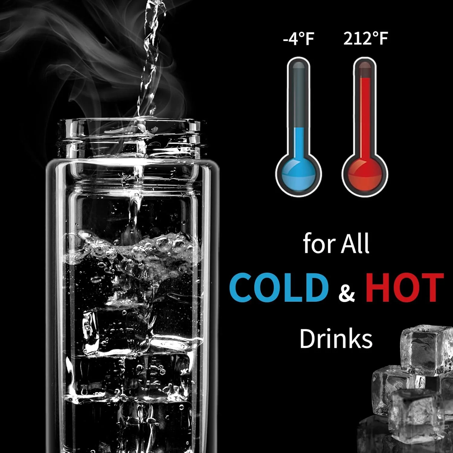 بطری دمنوش ساز شیشه ای پاراسیتی، ماگ مسافرتی قابل حمل دو جداره بوروسیلیکات، قمقمه آب، فیلتر دار، فنجان چای برای چای کیسه ای، چای گیاهی و گل 350 میلی لیتر