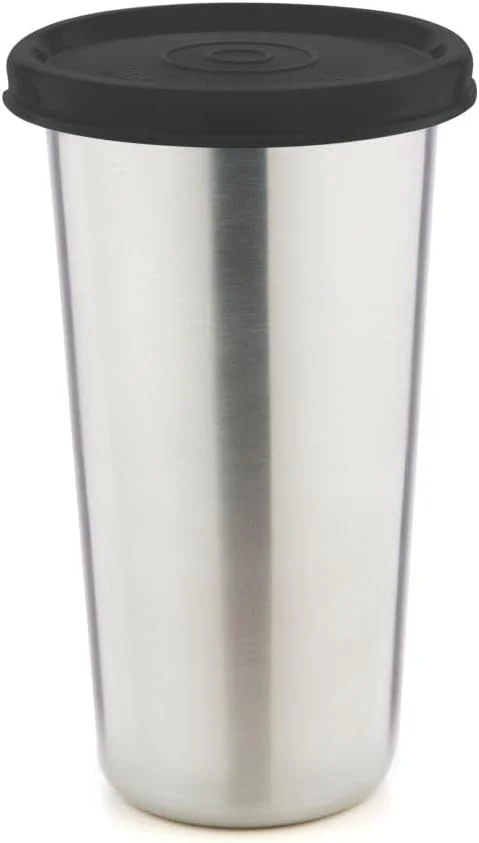 ماگ/ظرف نگهدارنده غذا کوچک استیل Signora Ware به همراه درب | ماگ های شیشه ای ضد نشت و هوا برای دفتر، باشگاه، یوگا، پیاده روی، مسافرت، خانه و آشپزخانه (300 میلی لیتر)، ست 1 عددی (رنگ ممکن است متفاوت باشد)